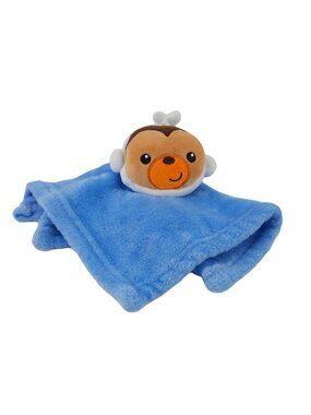 Fisher Price Mon Cheri Baby Monkey Lovey Blue Security Blanket 12" Plush